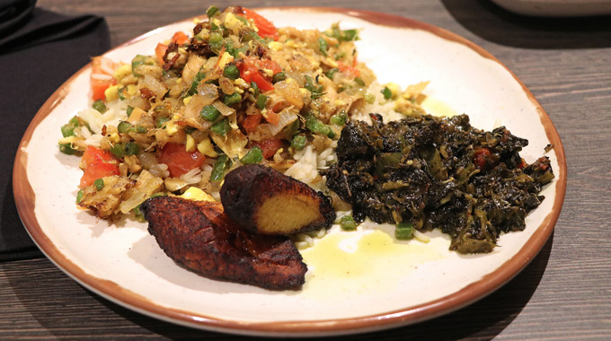 Ackee and saltfish entree at Bob Marley: A Tribute to Freedom restaurant