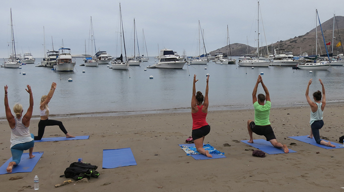 Yoga in the beach